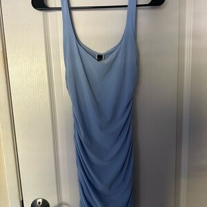 Windsor Light Blue Draped Mini Dress